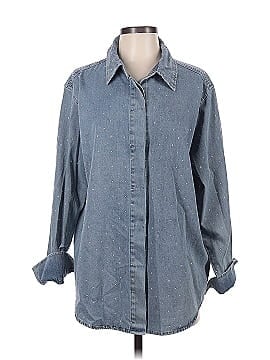 Blue B Long Sleeve Button-Down Shirt (view 1)