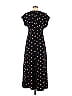J.Crew Mercantile Floral Motif Hearts Polka Dots Black Casual Dress Size 6 - photo 2