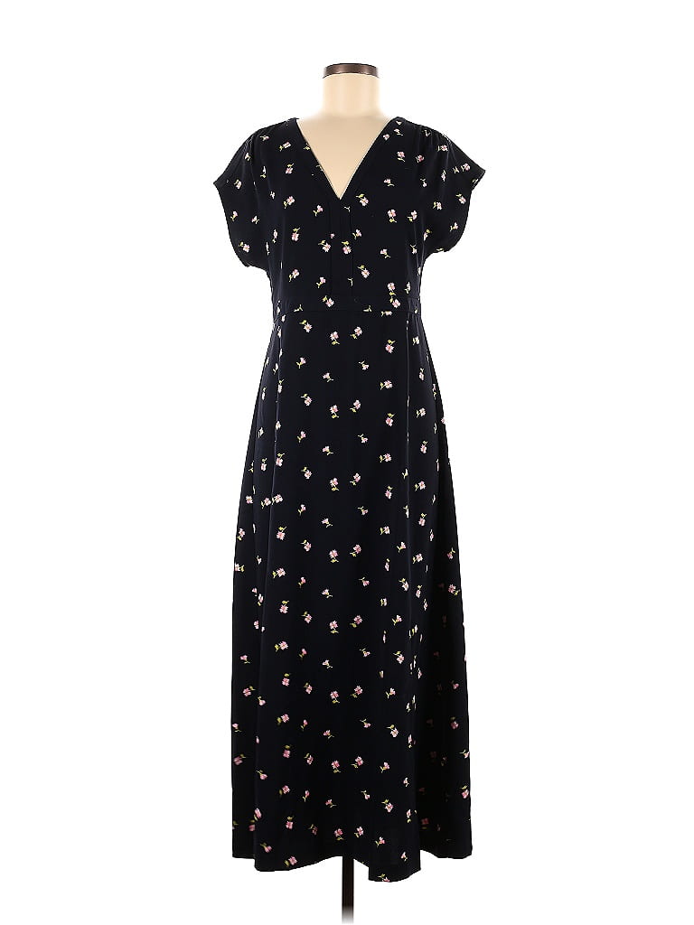 J.Crew Mercantile Floral Motif Hearts Polka Dots Black Casual Dress Size 6 - photo 1