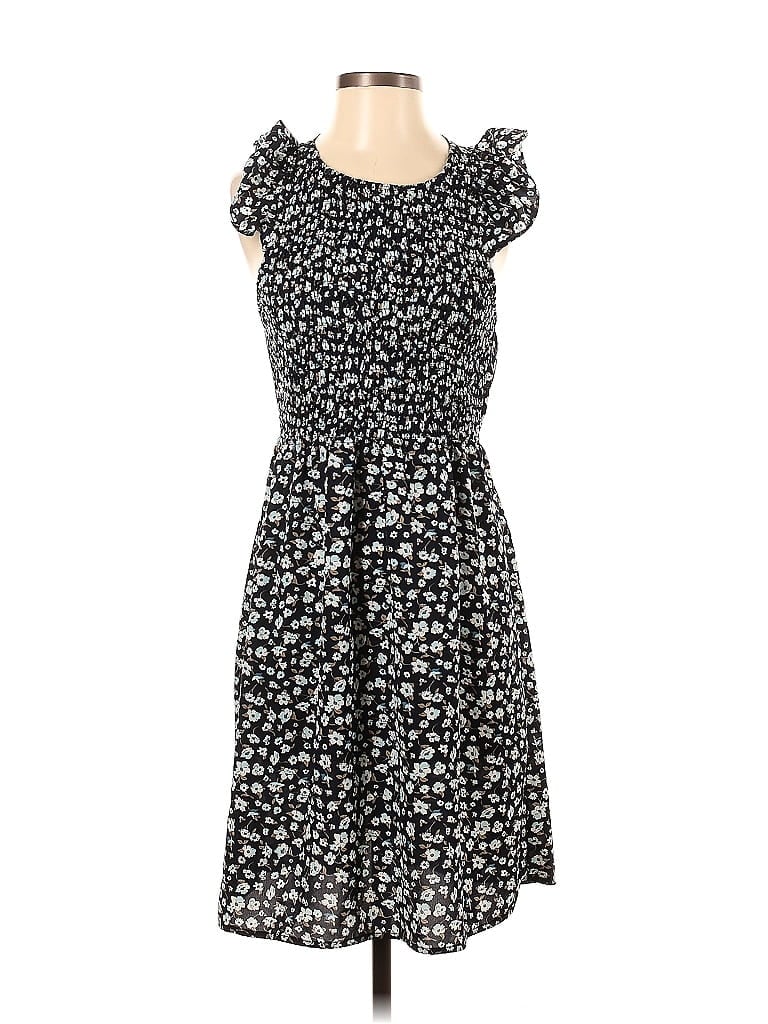 Sugar Lips 100% Polyester Floral Motif Hearts Stars Polka Dots Black Casual Dress Size M - photo 1