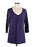 Eileen Fisher 100% Linen Purple Long Sleeve Top Size L - photo 1