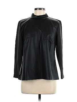 Ann Taylor Factory Faux Leather Top (view 1)