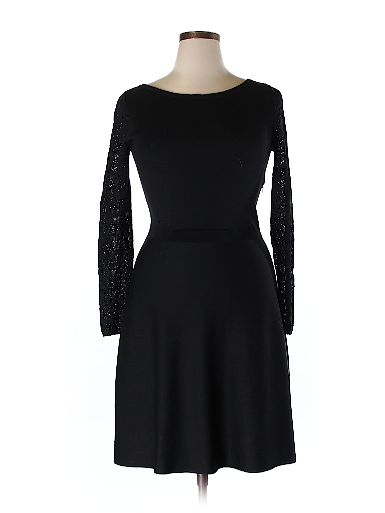 Rani Arabella Solid Black Silk Dress Size XL - 76% off | thredUP
