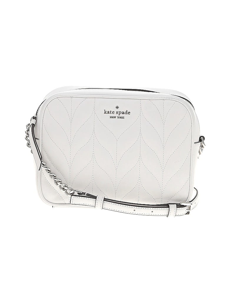 Kate Spade New York 100% Leather White Leather Crossbody Bag One Size ...