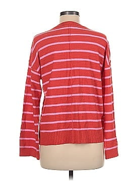 Ann Taylor LOFT Striped Roll Tab Henley Sweater (view 2)