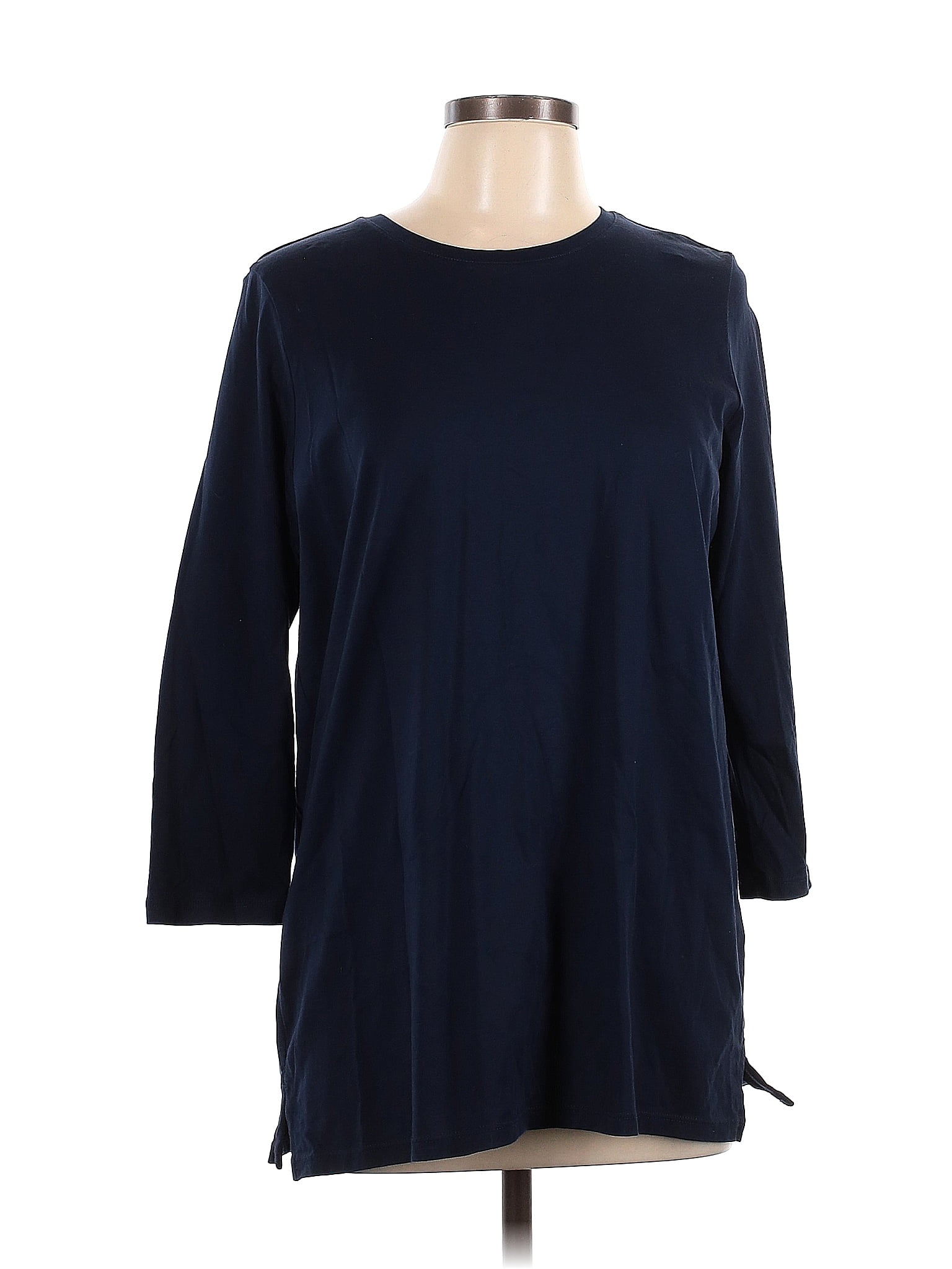 Lands' End 100% Baumwolle Blue 3/4 Sleeve T-Shirt Size M - 70% off ...