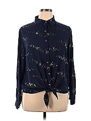 Ny Collection Long Sleeve Button Down Shirt