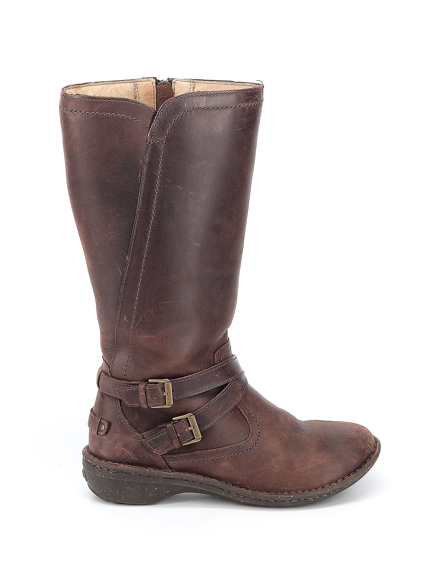Bottes En Cuir Marron Indigo Rd. Taille 7 – Neuves Dans Leur Boîte | Tige Cheville Talon Compensé