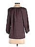 Ann Taylor LOFT 100% Polyester Polka Dots Purple Burgundy Long Sleeve Blouse Size S - photo 2