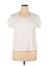 T by Talbots White Ivory Short Sleeve T-Shirt Size XL (Petite) - photo 1