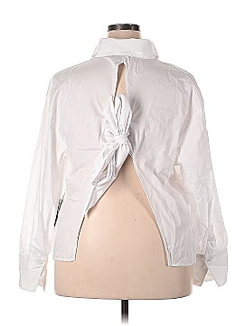 ELOQUII Long Sleeve Button-Down Shirt (view 2)