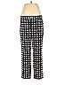 Banana Republic Houndstooth Jacquard Argyle Checkered-gingham Grid Plaid Tweed Fair Isle Graphic Polka Dots Black Casual Pants Size 8 - photo 1