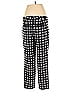 Banana Republic Houndstooth Jacquard Argyle Checkered-gingham Grid Plaid Tweed Fair Isle Graphic Polka Dots Black Casual Pants Size 8 - photo 2