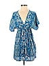 Nostalgia 100% Rayon Paisley Blue Casual Dress Size S - photo 1