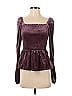 Gap 100% Polyester Burgundy Long Sleeve Top Size S - photo 1