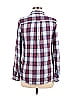 Dear John 100% Cotton Checkered-gingham Plaid Burgundy Long Sleeve Button-Down Shirt Size M - photo 2
