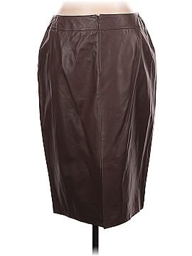 Lafayette 148 New York Leather Skirt (view 2)
