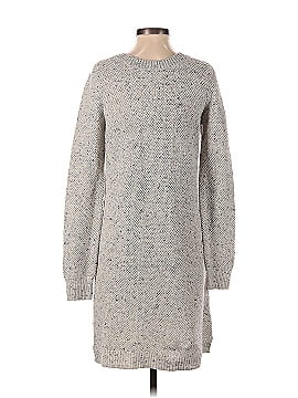 Madewell Button-Back Sweater-Dress in Donegal Grey (view 2)