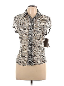 Zara Basic Short Sleeve Silk Top (view 1)