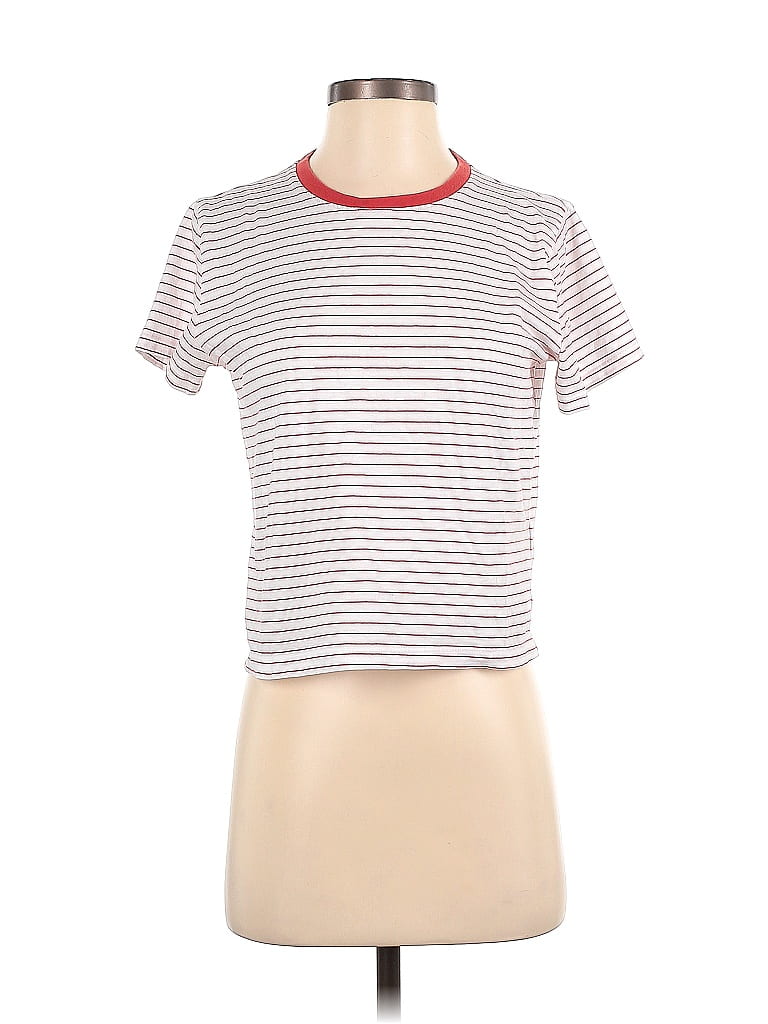 Everlane 100% Organic Cotton Stripes White Short Sleeve T-Shirt Size XS - photo 1