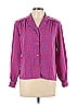 Country Sophisticates Hearts Polka Dots Pink Long Sleeve Blouse Size 10 - photo 1