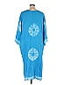 LOGO by Lori Goldstein 100% Rayon Blue Casual Dress Size 1X (Plus) - photo 2