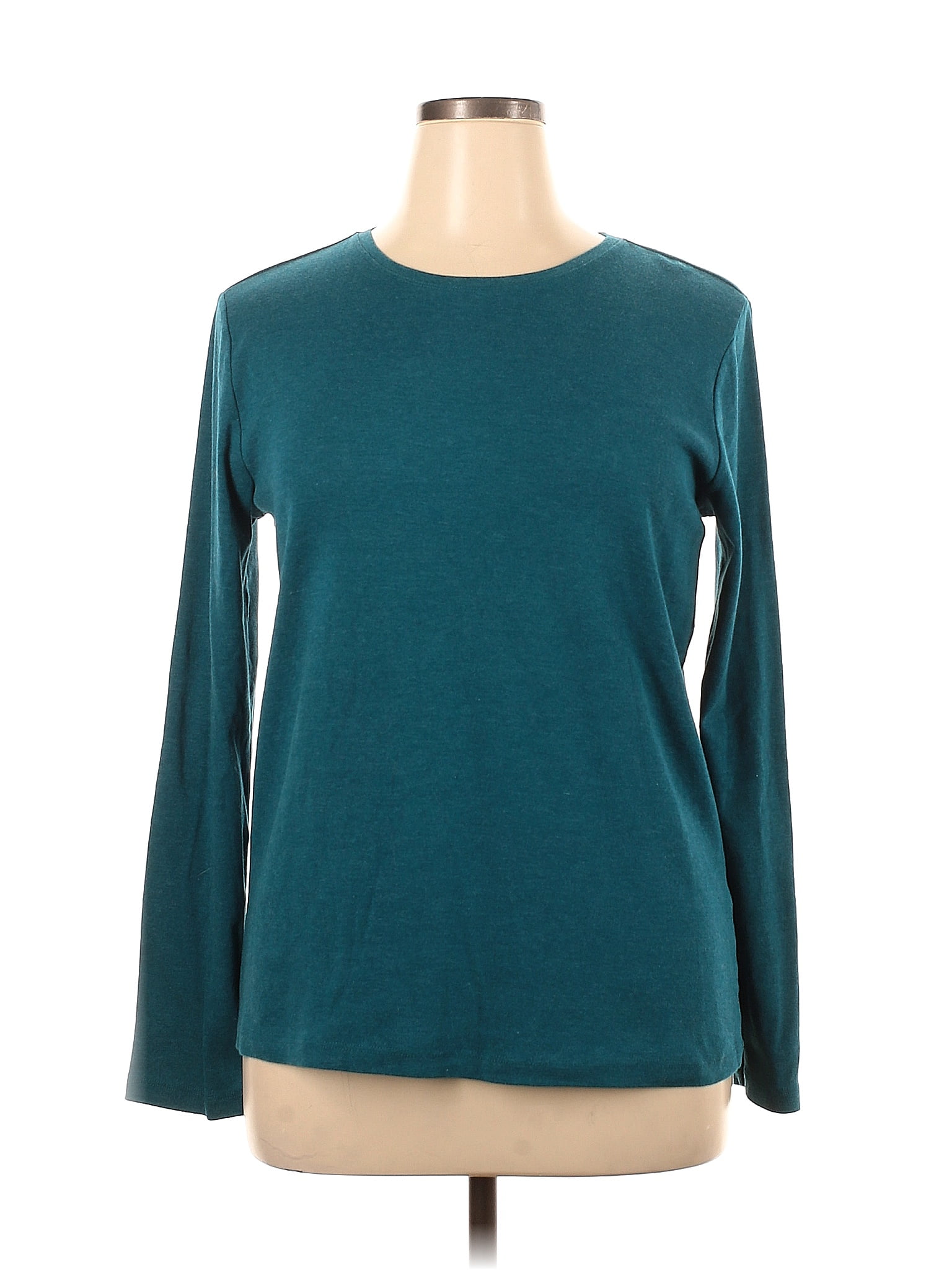 Christopher & Banks Teal Long Sleeve T-Shirt Size XL - 68% off | ThredUp