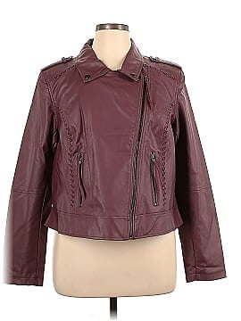 City Chic Faux Leather Jacket (view 1)