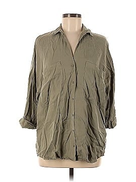 Trafaluc by Zara 3/4 Sleeve Button-Down Shirt (view 1)