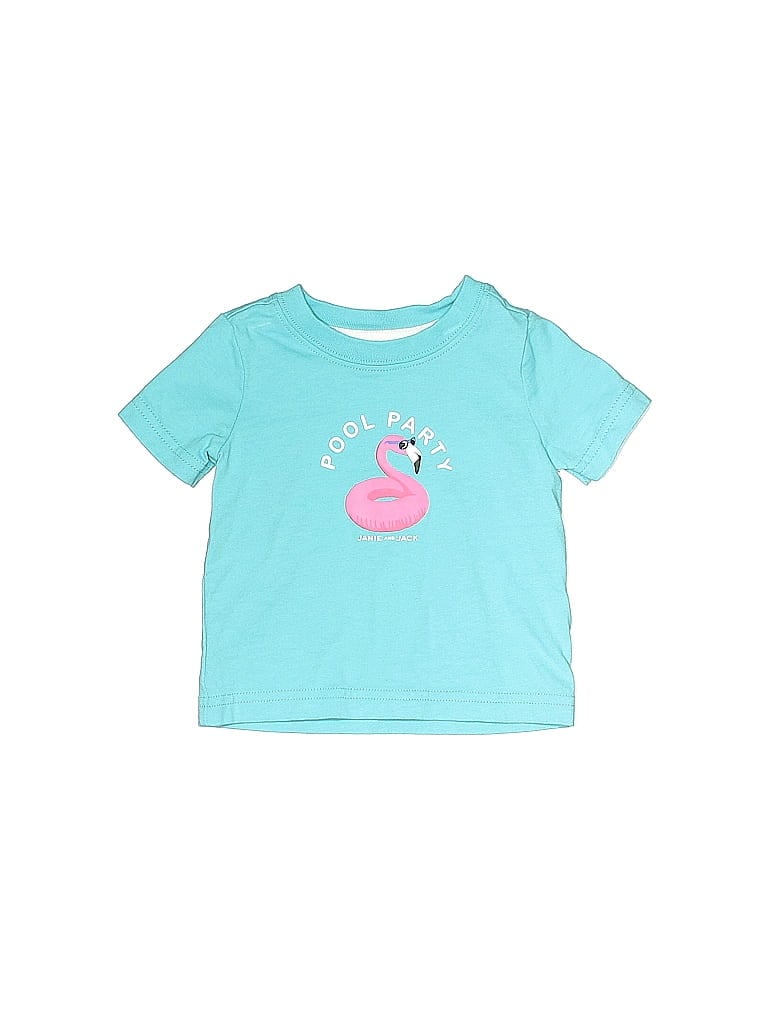 Pre-owned Janie And Jack Babies' Short Sleeve T-shirt In Blue