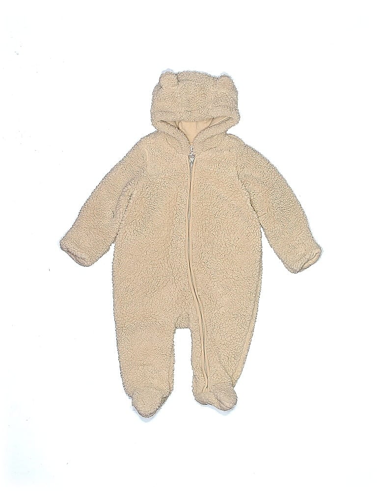 Baby Gap Jacquard Marled Solid Tweed Ivory Long Sleeve Onesie Size 6-12 mo - photo 1