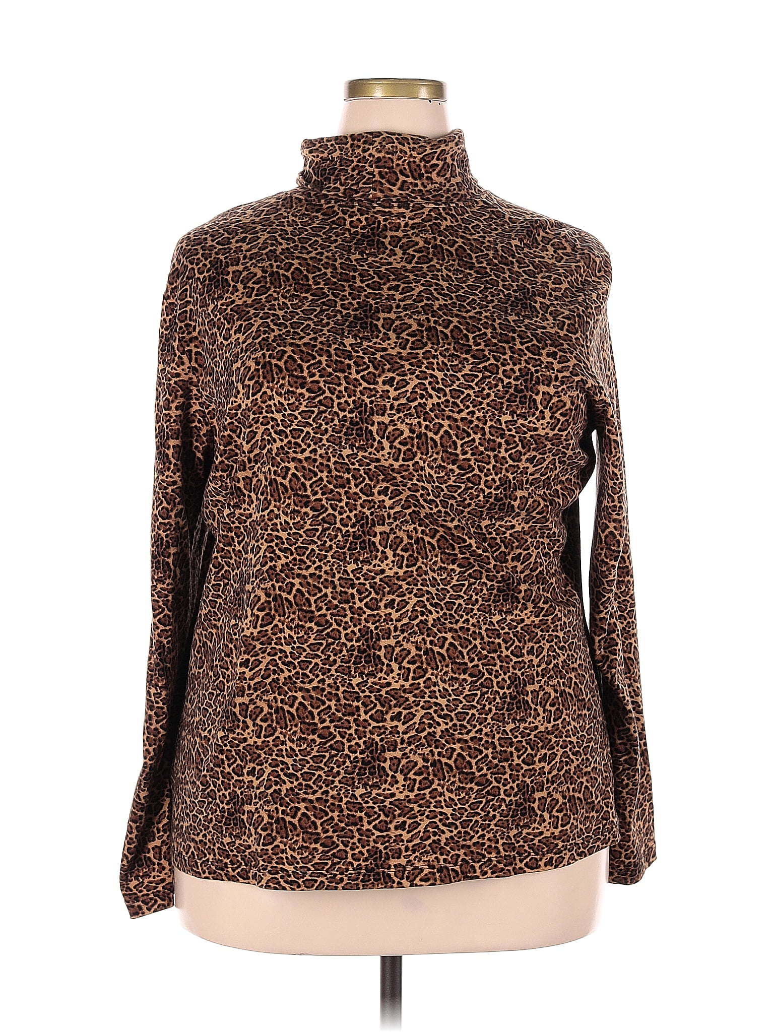 Jones New York Signature 100% Cotton Tortoise Animal Print Leopard ...