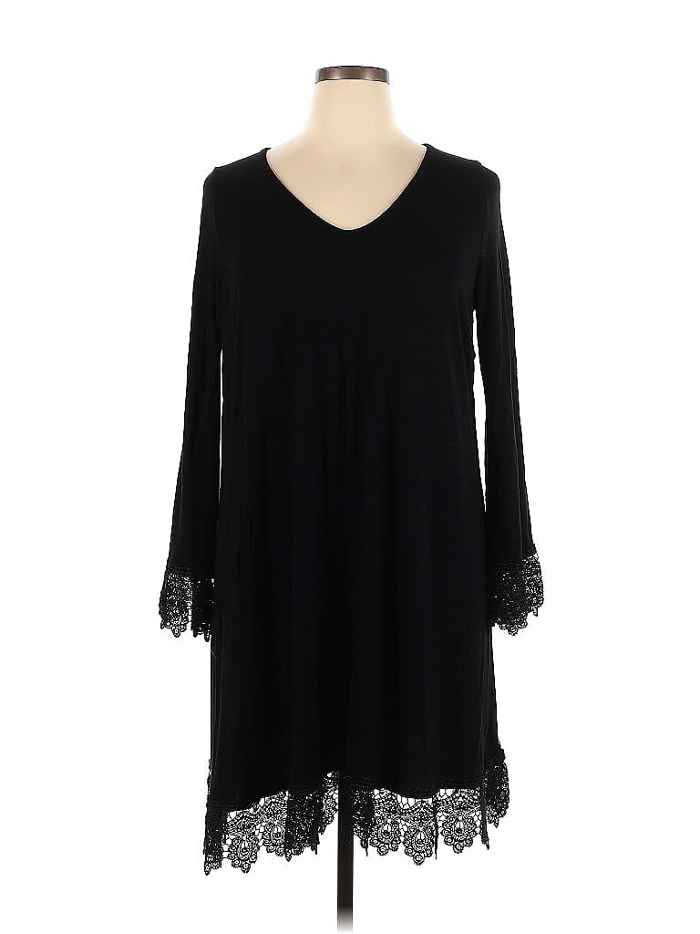 Simplee Black Casual Dress Size 16 - photo 1