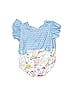 Assorted Brands Print Blue Short Sleeve Onesie Size 6-9 mo - photo 1