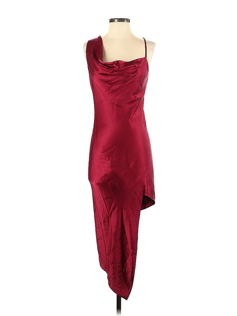 Michelle Mason 100% Silk Burgundy Cocktail Dress Size 0 - 74% off | ThredUp