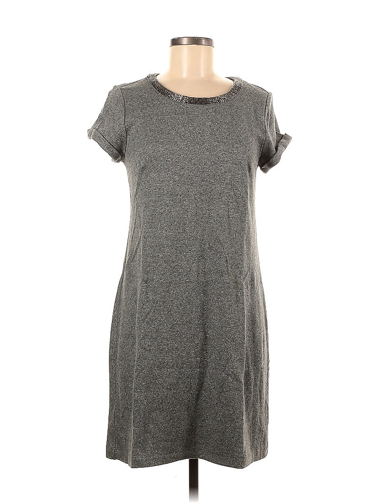 Pre-owned Ann Taylor Loft Casual Dress In Gray