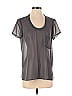 Velvet 100% Polyester Gray Short Sleeve Top Size P (petite) - photo 1