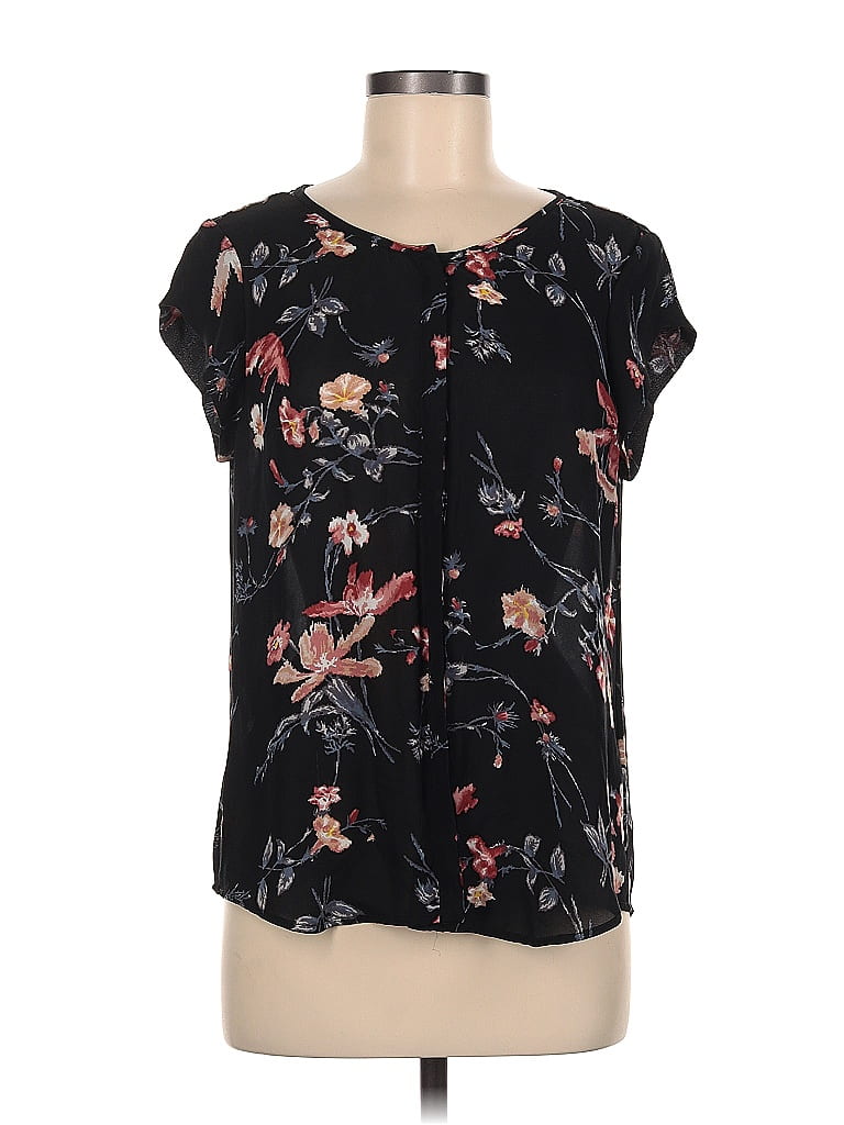 Joie 100% Silk Black Short Sleeve Silk Top Size M - 82% off | ThredUp