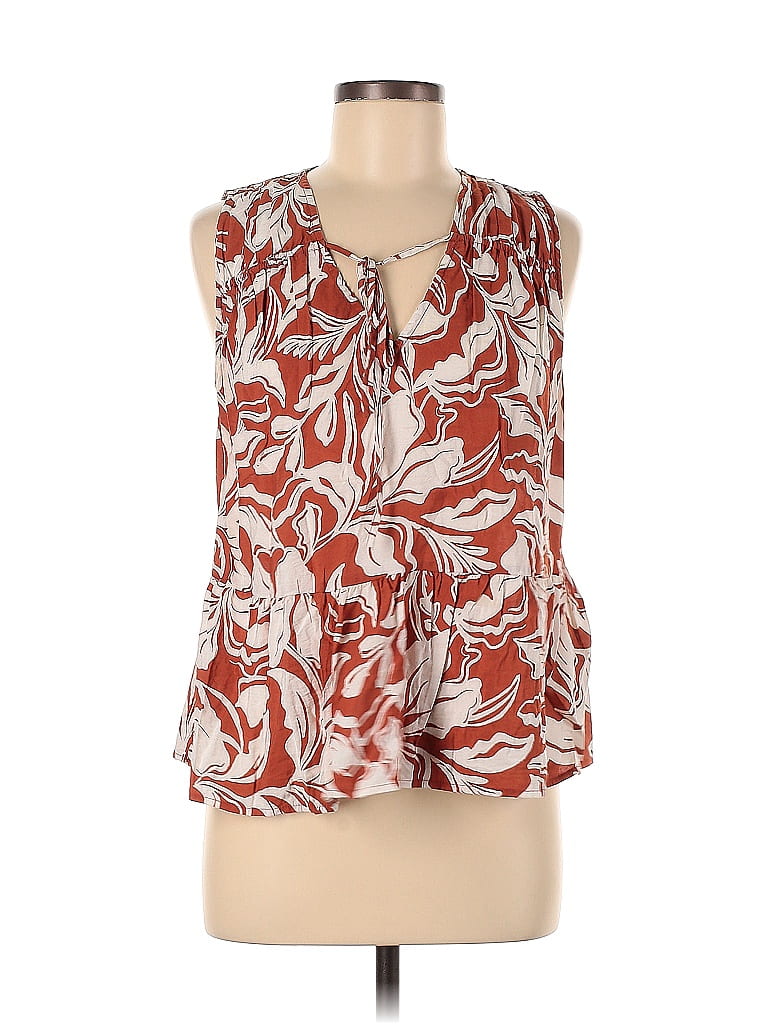 3020129 Red Sleeveless Blouse