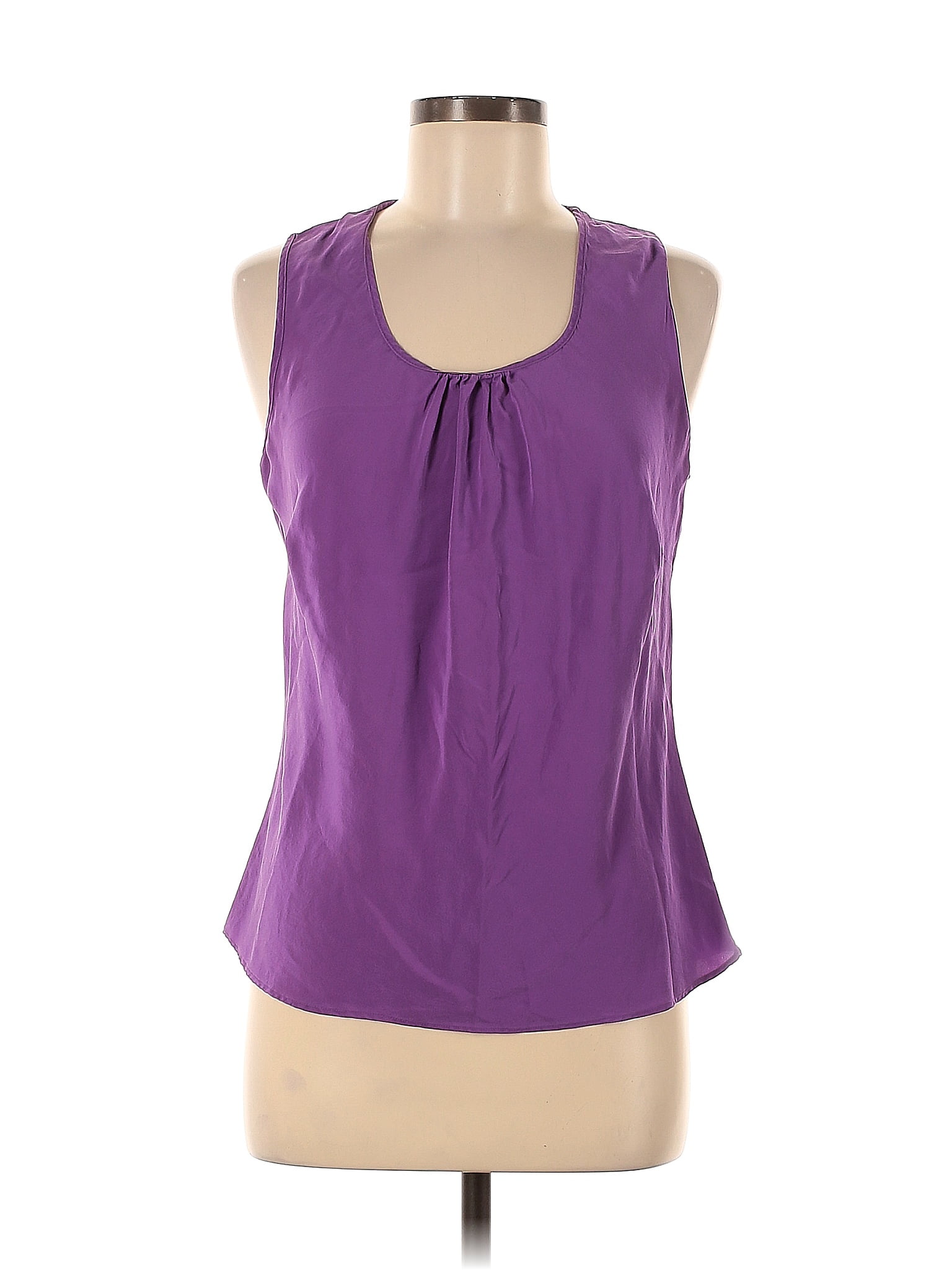 TRANSITIONS 100% Silk Purple Sleeveless Blouse Size M - 31% off | ThredUp