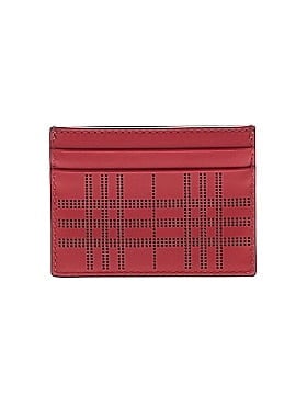 Burberry Leather Perforated Check Card Holder (view 1)