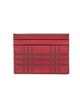 Burberry Leather Perforated Check Card Holder (view 2)