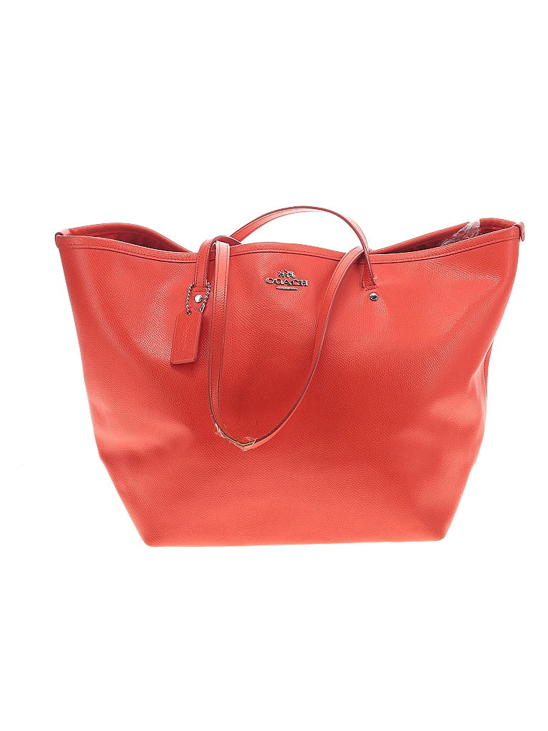 Coach Factory 100% Leather Orange Leather Tote One Size - photo 1