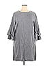 BeachLunchLounge 100% Lyocell Houndstooth Gray Casual Dress Size XL - photo 1