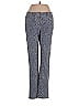 J. McLaughlin Floral Motif Damask Paisley Tweed Hearts Stars Batik Polka Dots Blue Casual Pants Size 6 - photo 1
