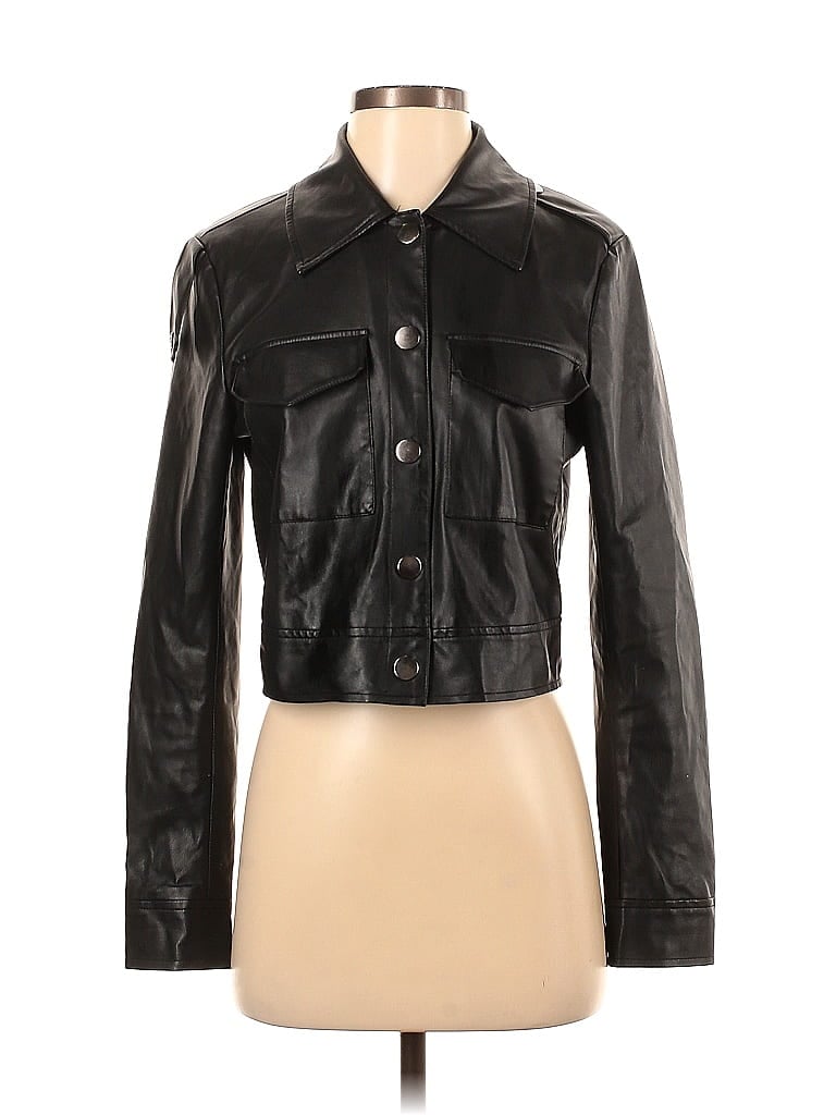 Bagatelle 100% Polyurethane Black Faux Leather Jacket Size S - photo 1