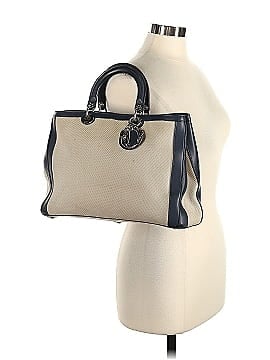 Christian Dior Canvas and Leather Large Diorissimo Shopper Tote (view 2)