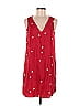 Amanda Uprichard 100% Silk Stars Red Casual Dress Size M - photo 1