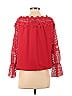 Colleen Lopez 100% Polyester Red 3/4 Sleeve Blouse Size S - photo 2