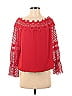 Colleen Lopez 100% Polyester Red 3/4 Sleeve Blouse Size S - photo 1